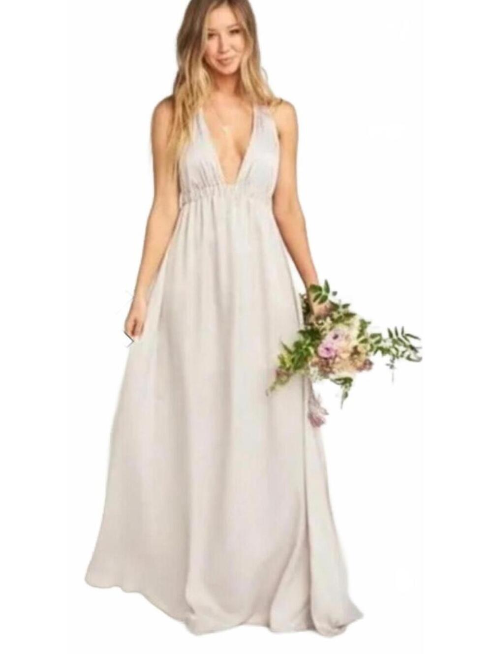 Show Me Your Mumu Luna Halter Gown Show Me The Ring Bridesmaids Dress size M